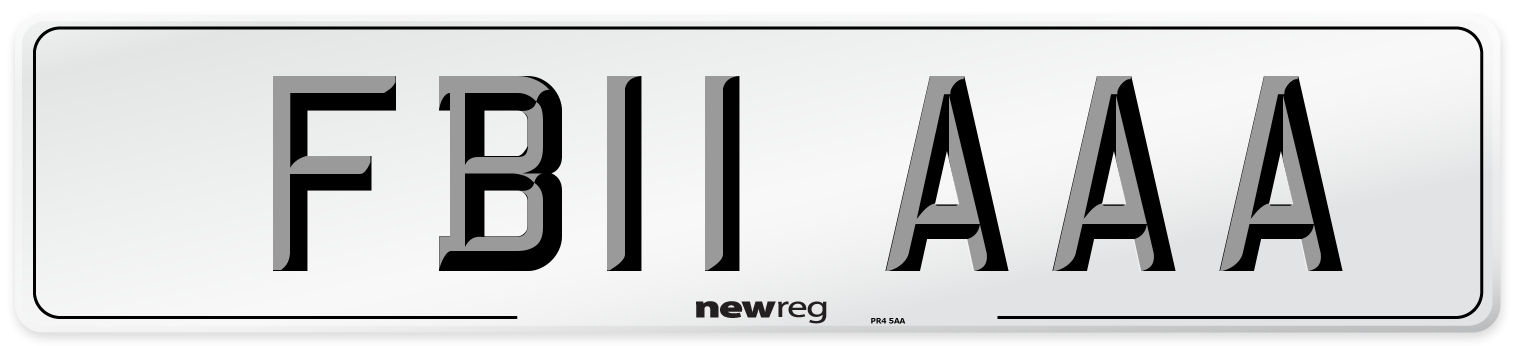 FB11 AAA Number Plate from New Reg